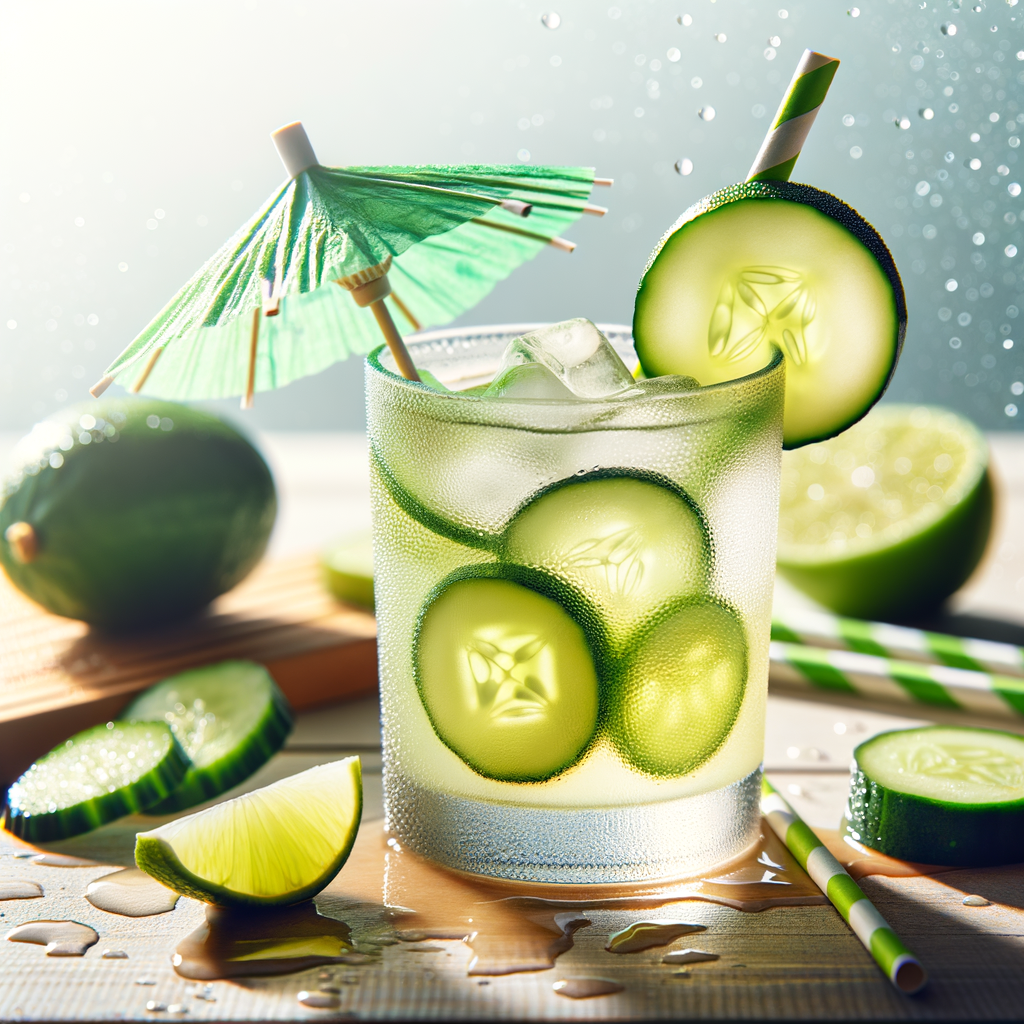 Cucumber Lime Sparkle Mocktail (Rezept)