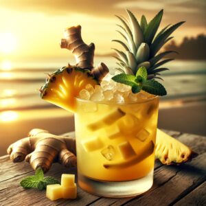 Pineapple Ginger Twist (Mocktail Rezept)