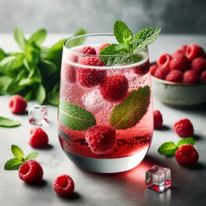 Raspberry Mint Fizz Mocktail (Rezept)