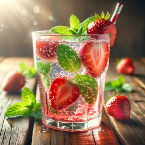 Strawberry Mint Fizz (Mocktail Rezept)