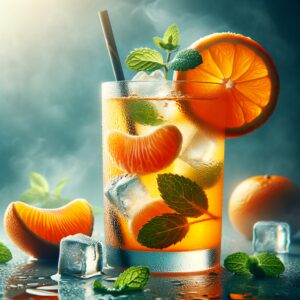 Tangerine Mint Cooler (Mocktail Rezept)