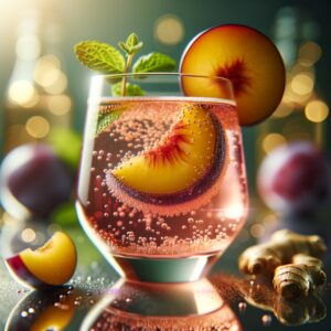 Ginger Plum Sparkle Mocktail (Rezept)