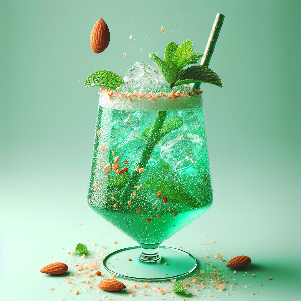 Almond Mint Delight Mocktail.