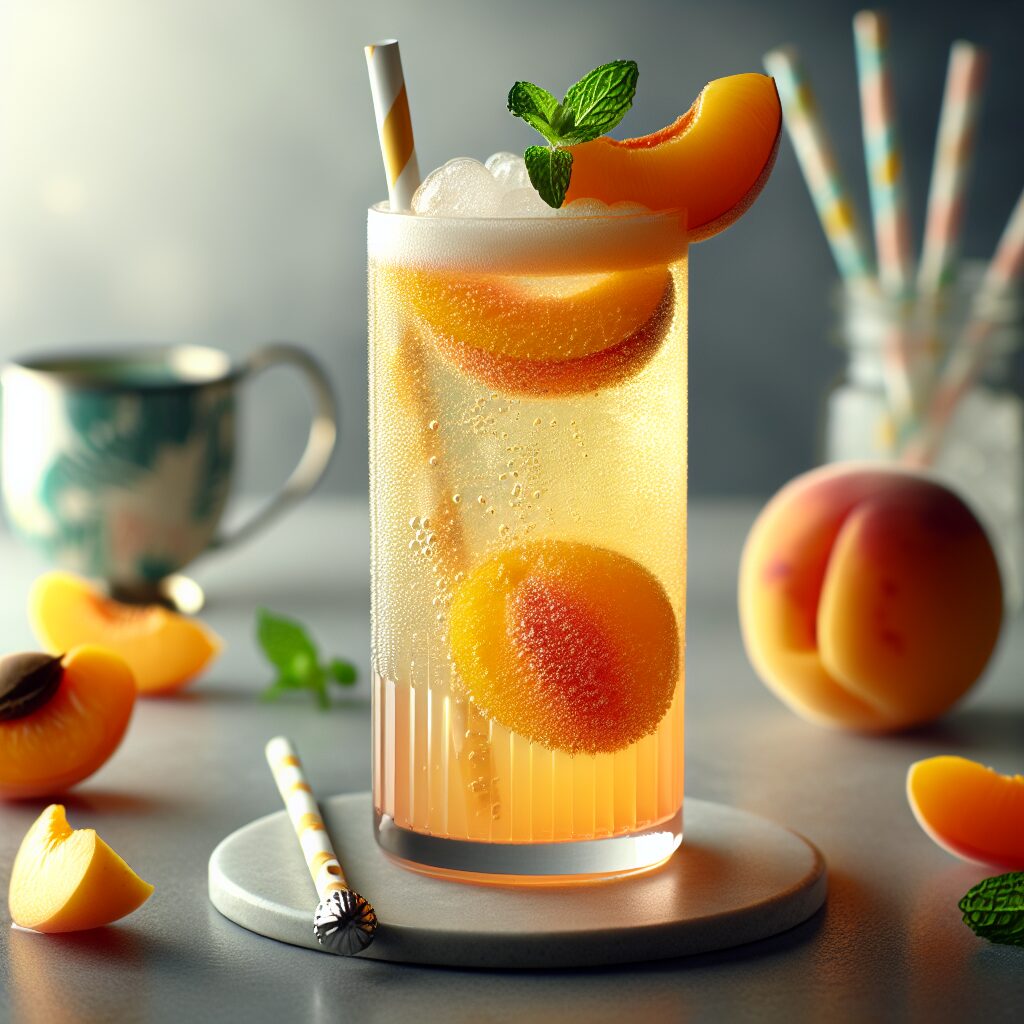 Apricot Citrus Sparkle Mocktail.