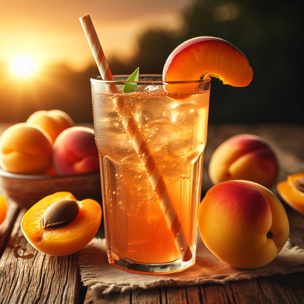 Apricot Lemonade Mocktail.