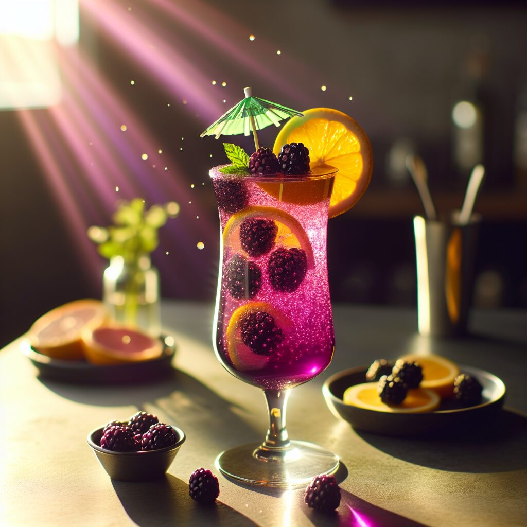 Blackberry Citrus Twist Mocktail.