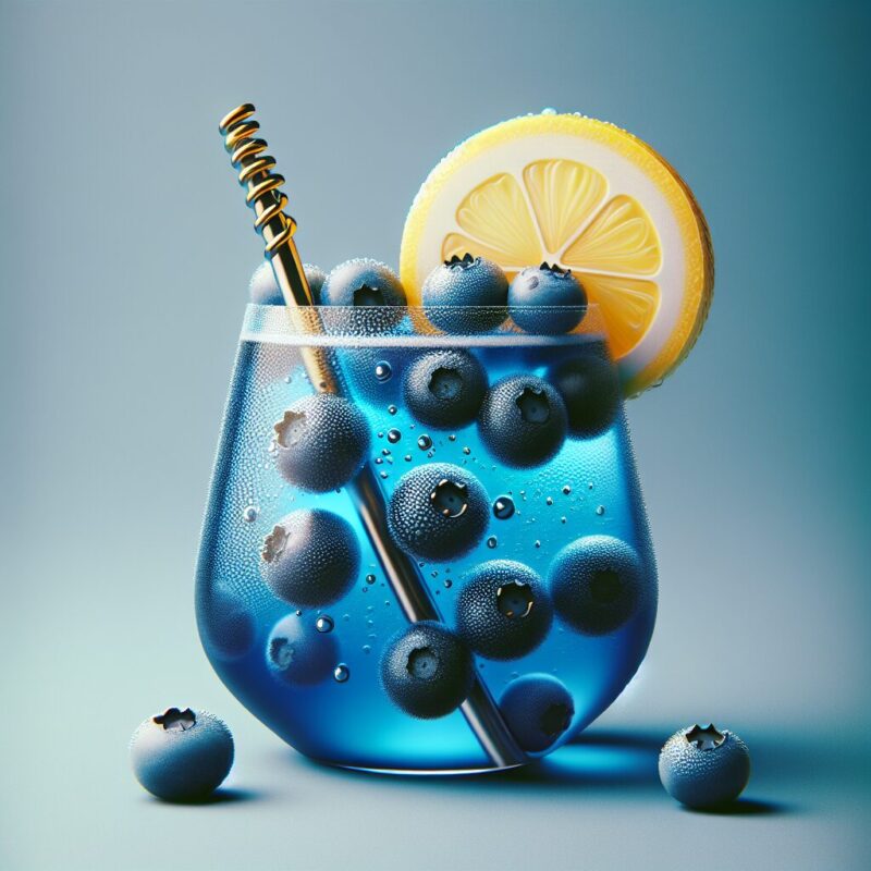 Blueberry Lemon Sip Mocktail. natural