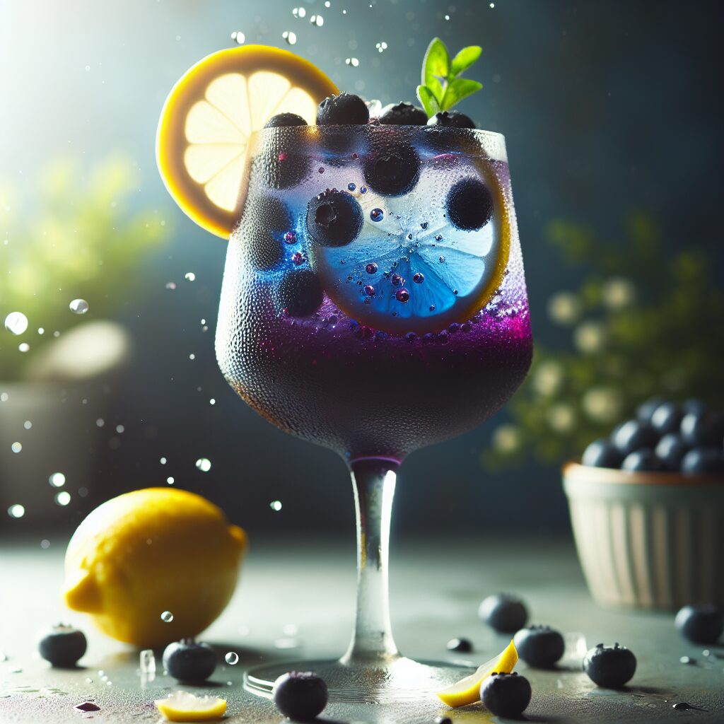 Blueberry Lemon Splash Mocktail. 