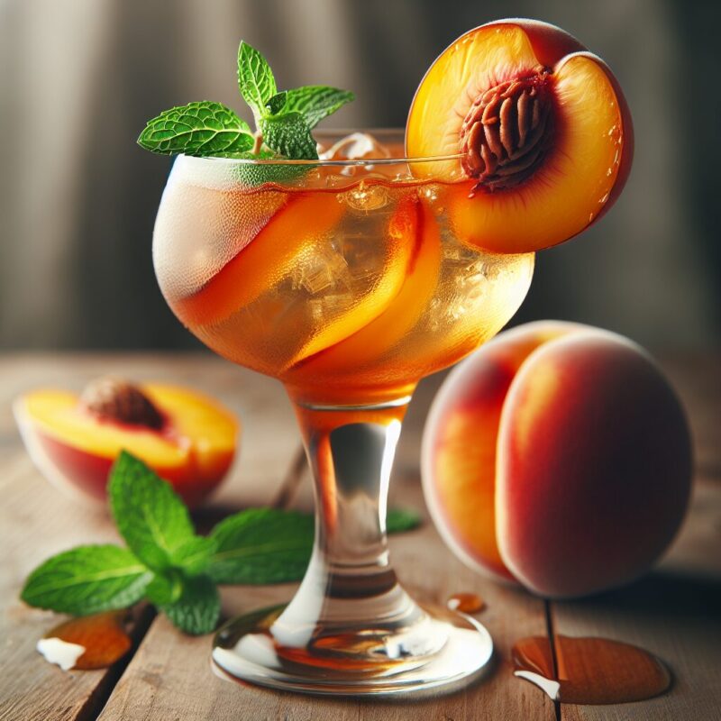 Caramelized Peach Mocktail.