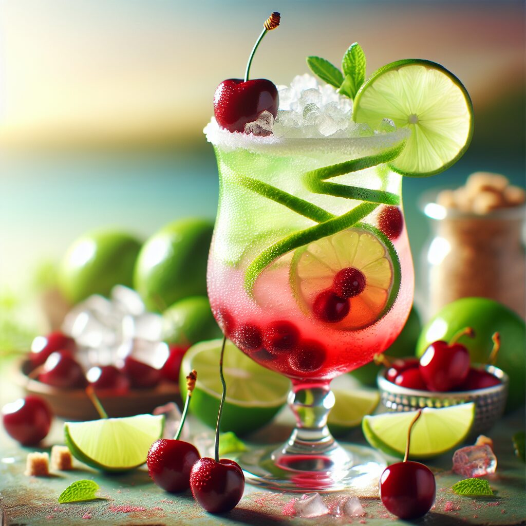 Cherry Lime Twist Mocktail.