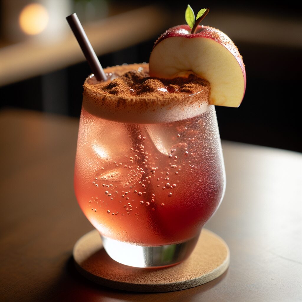 Cinnamon Apple Sparkler Mocktail.