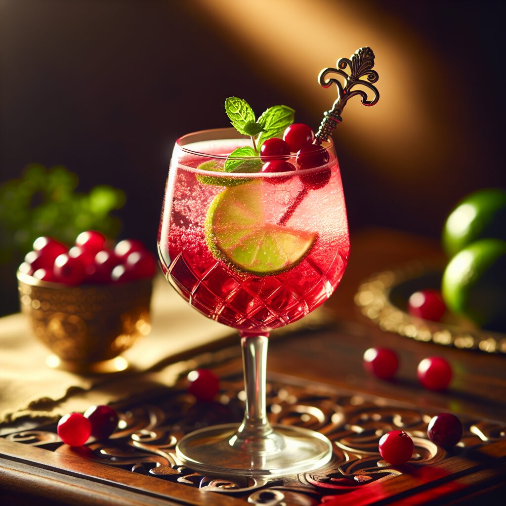 Cranberry Lime Zing Mocktail.