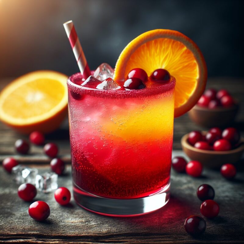 Cranberry Orange Splash Mocktail.