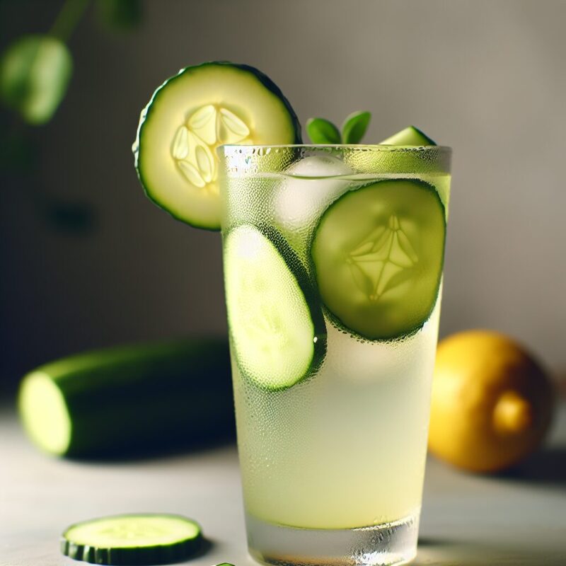 Cucumber Lemonade Mocktail. natural