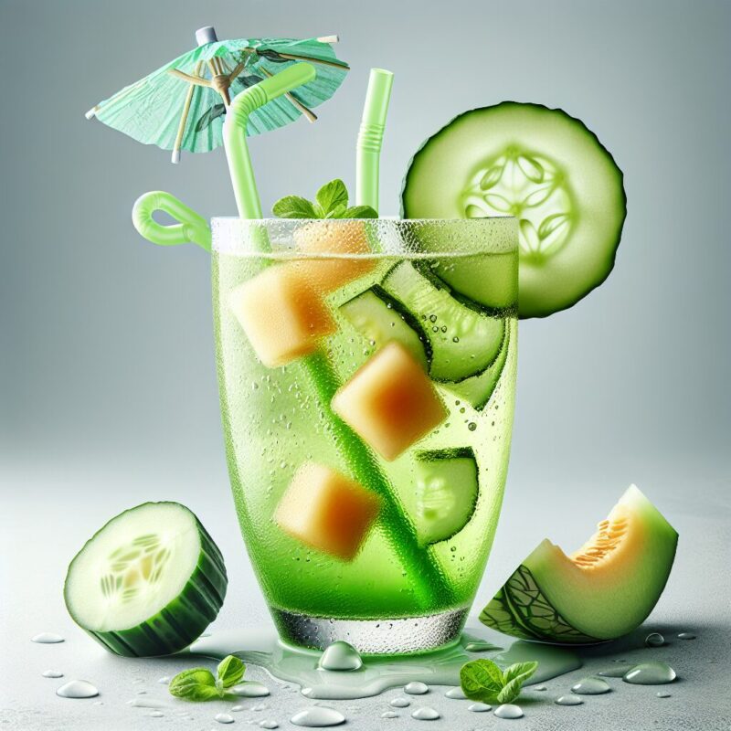 Cucumber Melon Bliss Mocktail.