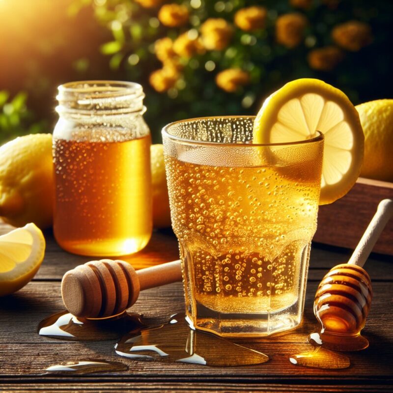 Honey Lemon Elixir Mocktail. natural