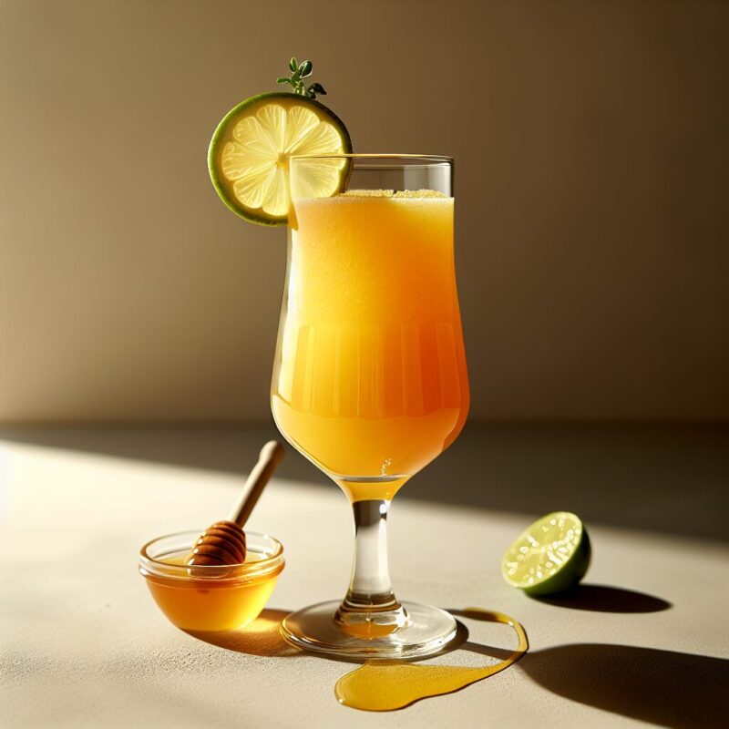 Honey Mango Citrus Mocktail.