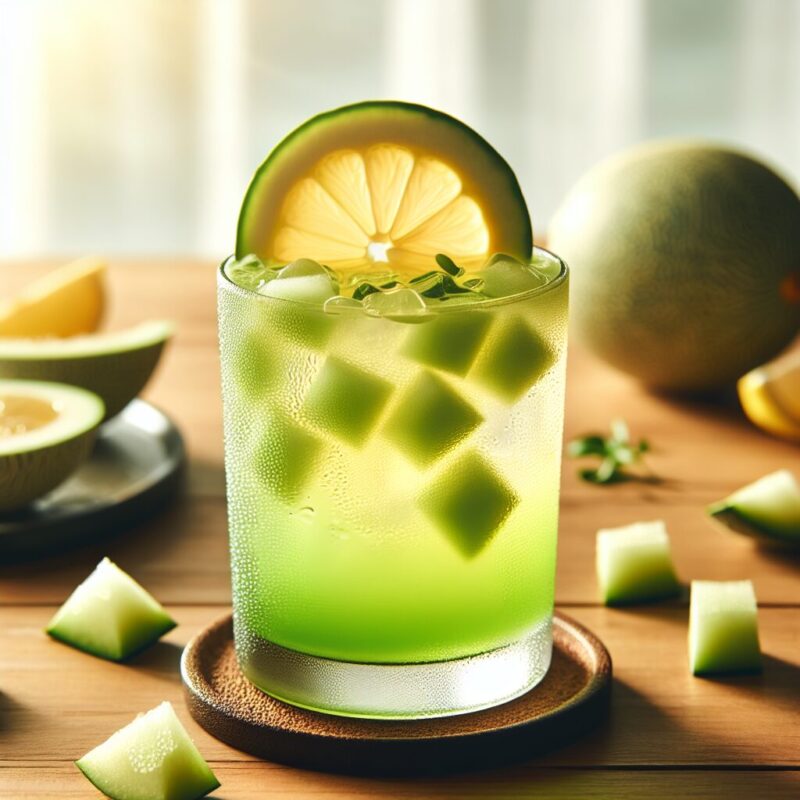 Honeydew Lemon Quencher Mocktail.