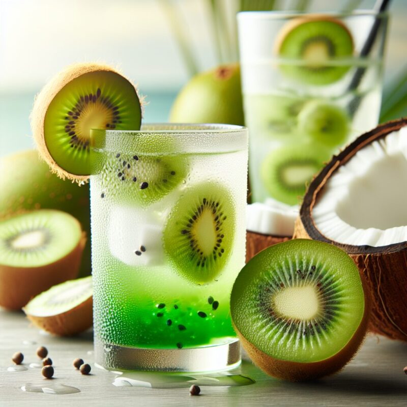 Kiwi Coconut Splash Mocktail. natural