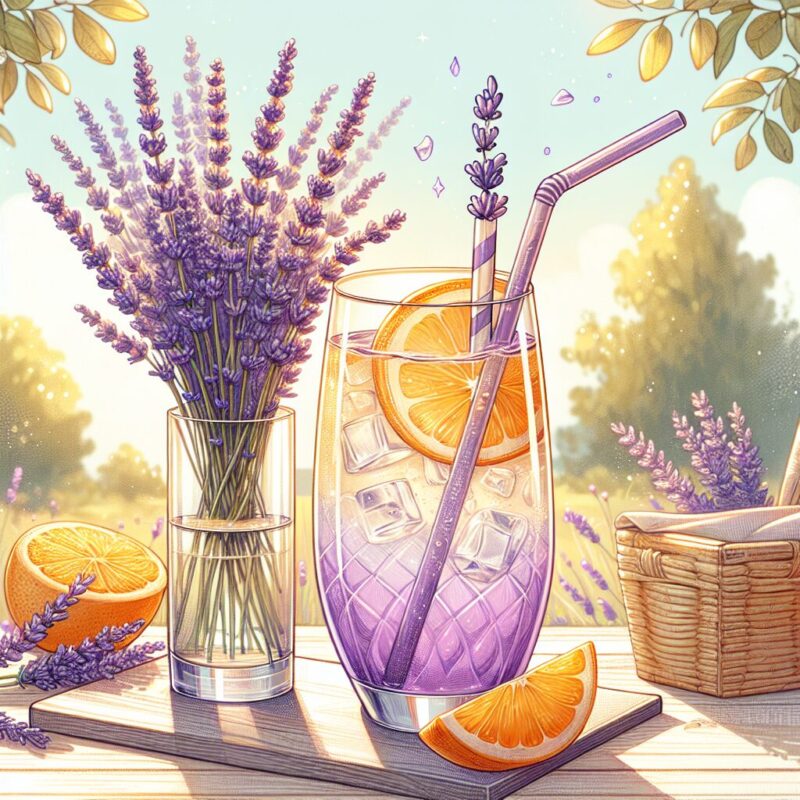 Lavender Citrus Elixir Mocktail. natural