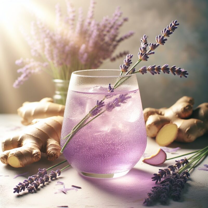 Lavender Ginger Elixir Mocktail. natural