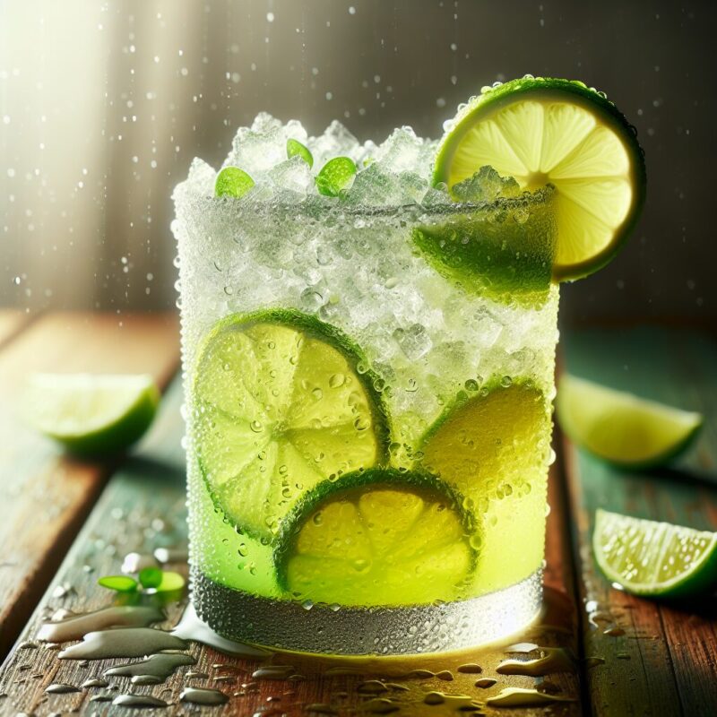 Lemon Lime Cooler Mocktail.