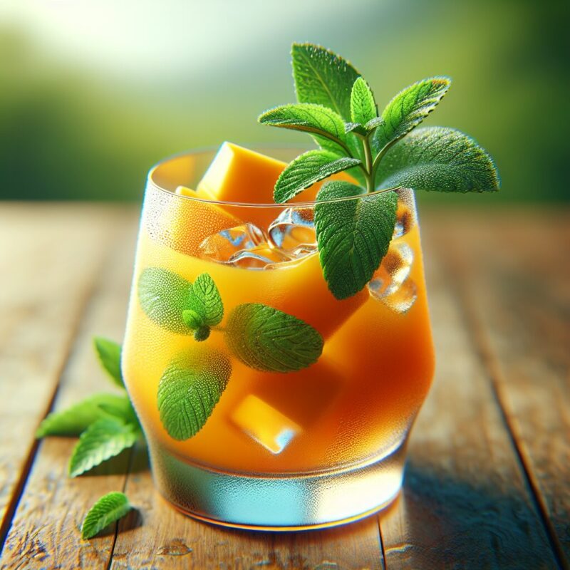 Mango Mint Sip Mocktail. natural