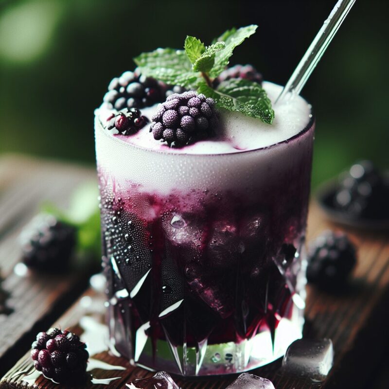 Minted Blackberry Sip Mocktail. natural