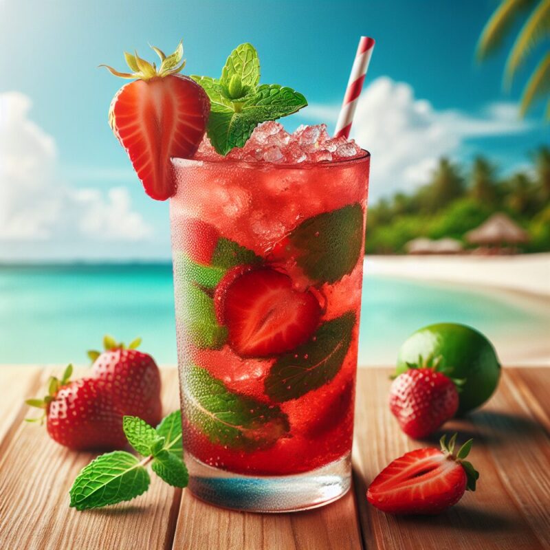 Mojito Strawberry Bliss Mocktail.