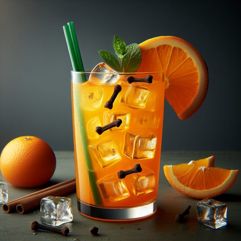 Orange Clove Quencher Mocktail. natural