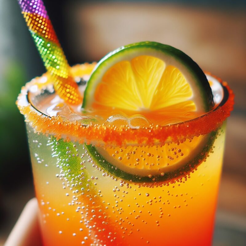 Orange Lime Twist Mocktail. 