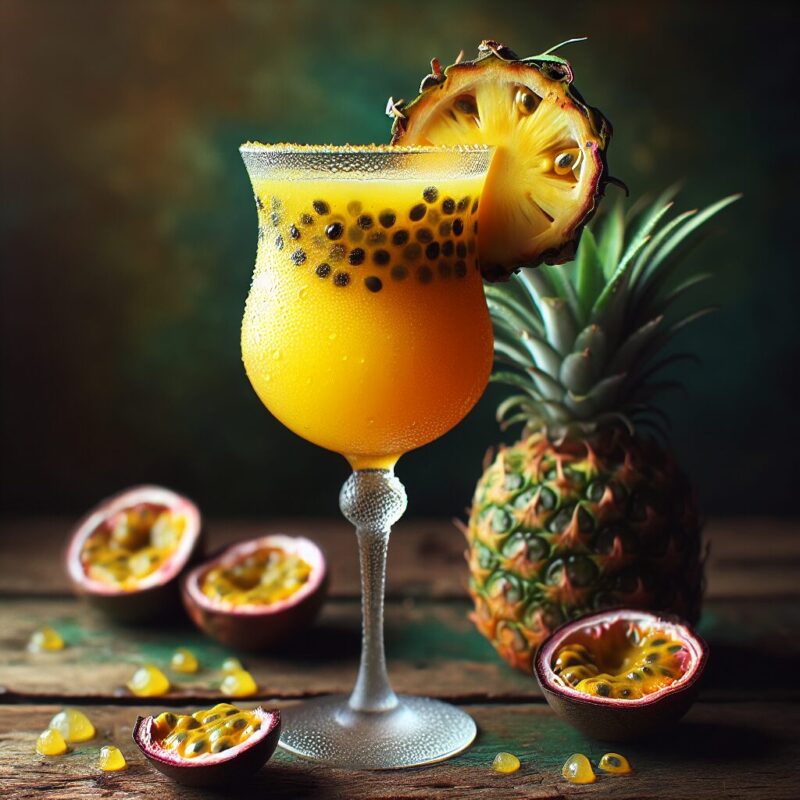 Passion Pineapple Twist Mocktail. natural