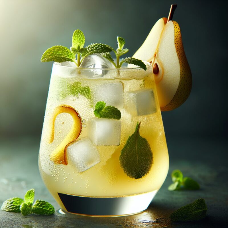 Pear Ginger Delight Mocktail.