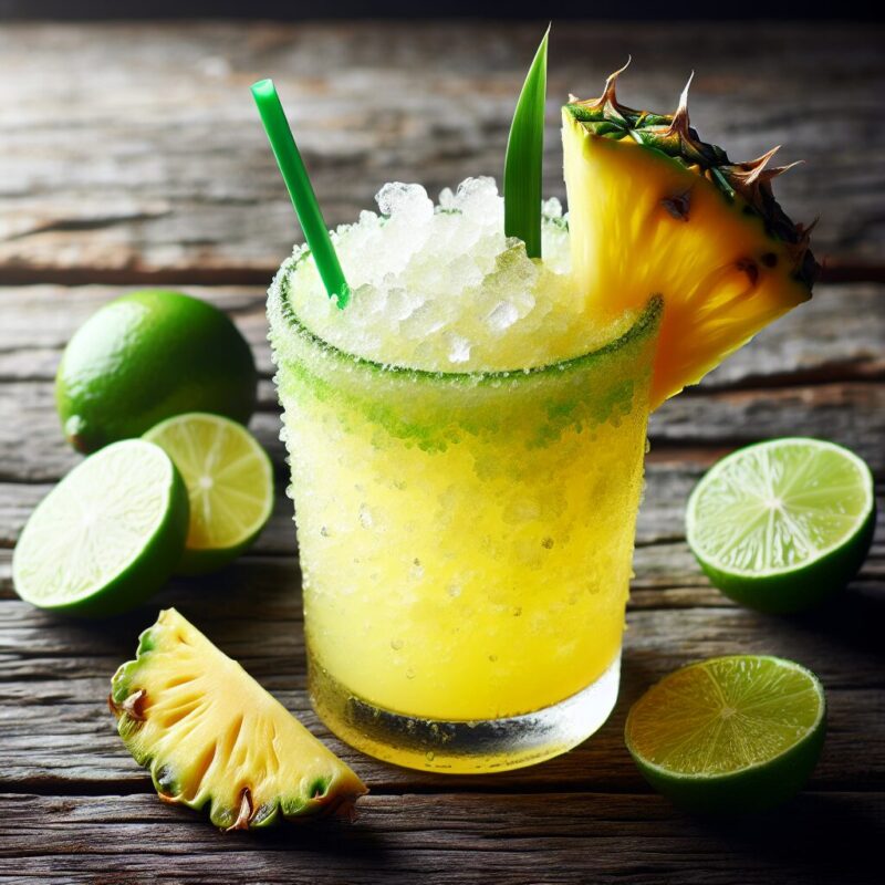 Pineapple Lime Sparkler Mocktail.