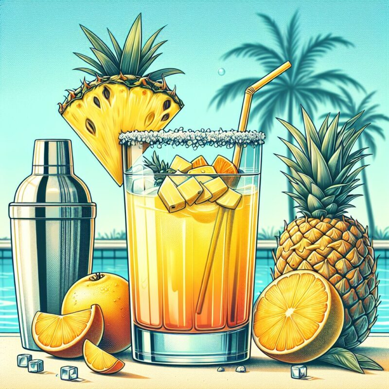 Pineapple Orange Splash Mocktail.