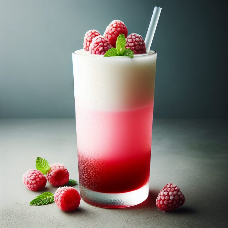 Raspberry Coconut Cooler Mocktail.