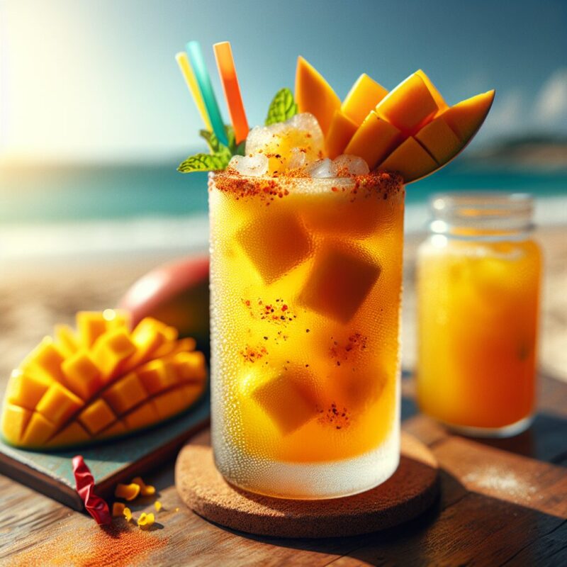 Spicy Mango Mocktail. 