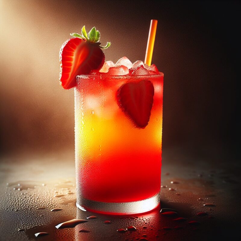 Strawberry Citrus Spritz Mocktail.