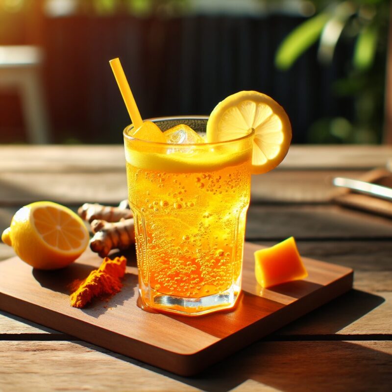 Turmeric Citrus Splash Mocktail. natural