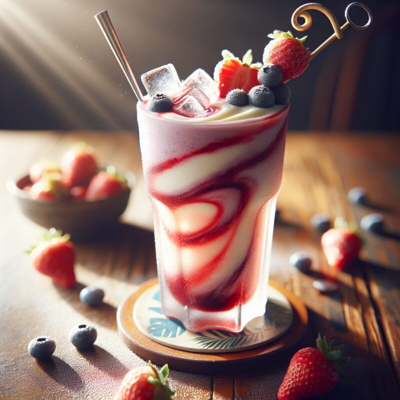 Vanilla Berry Twist Mocktail.