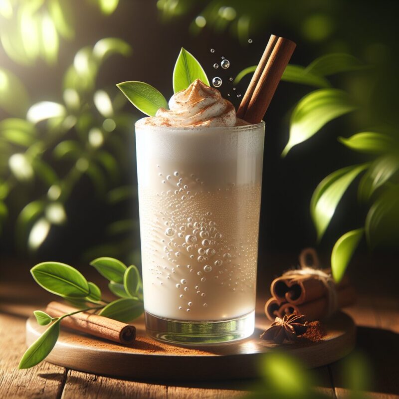 Vanilla Chai Sparkle Mocktail. natural