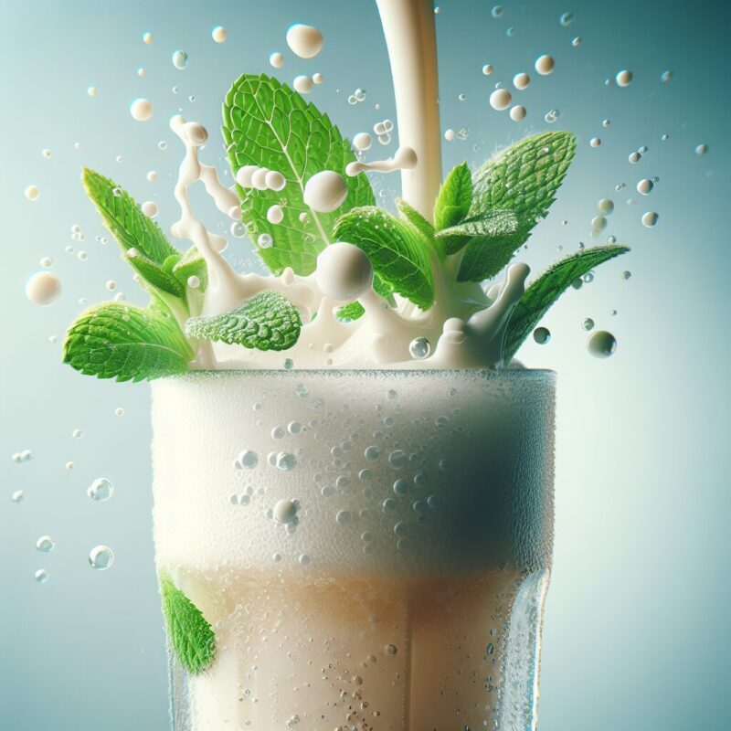 Vanilla Mint Fizz Mocktail. 