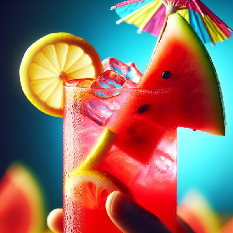 Watermelon Lemon Quencher Mocktail.