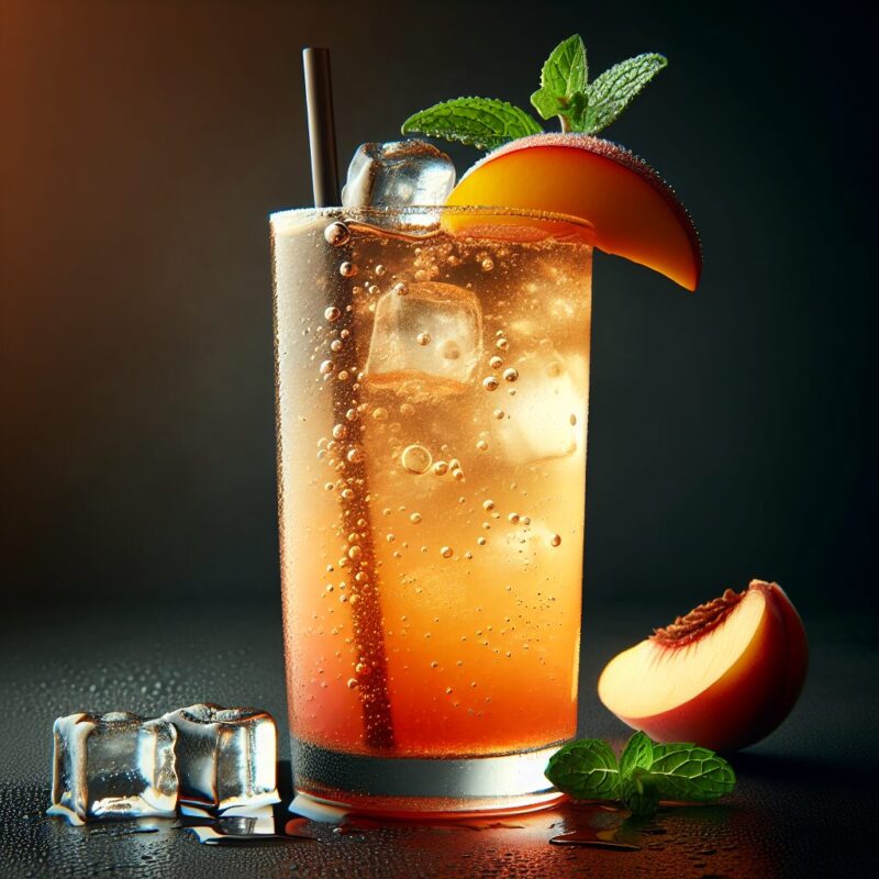 Zesty Ginger Peach Mocktail.