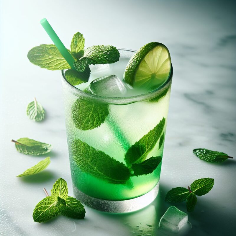 Zingy Mint Refresher Mocktail.