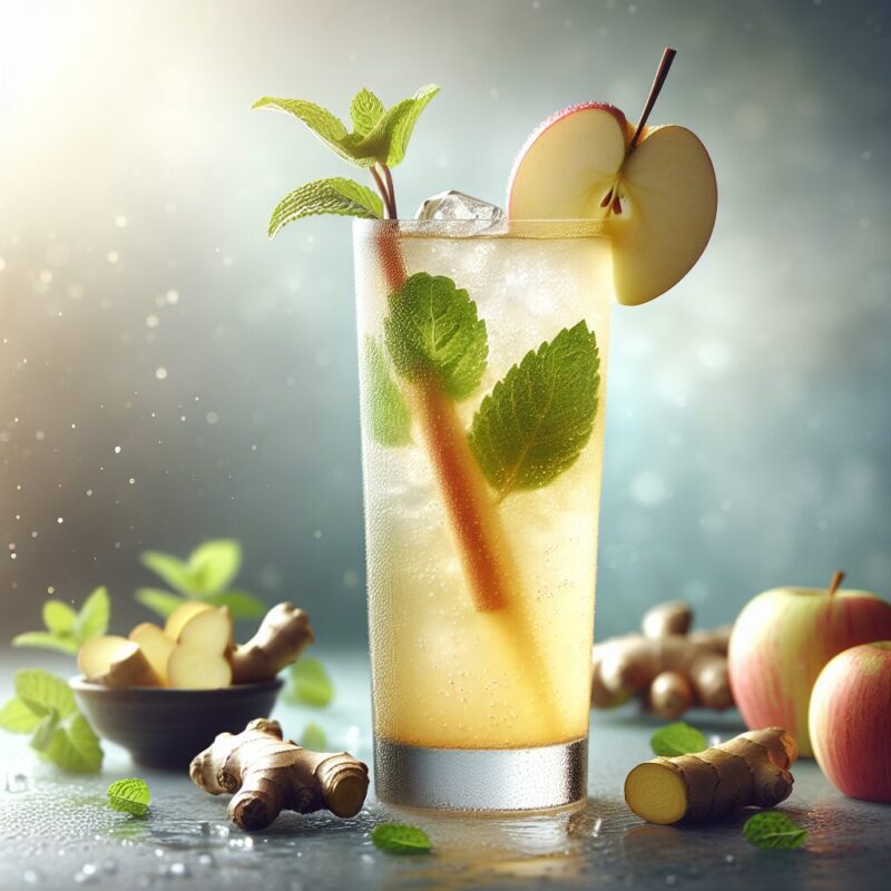 Apple Ginger Bliss Mocktail.