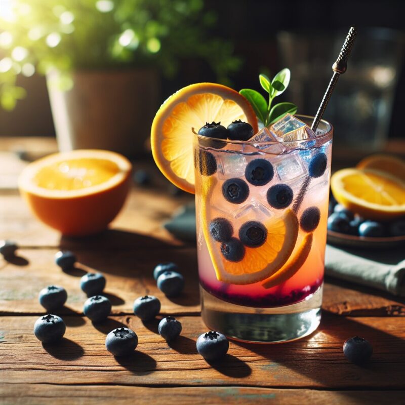 Blueberry Citrus Punch Mocktail.