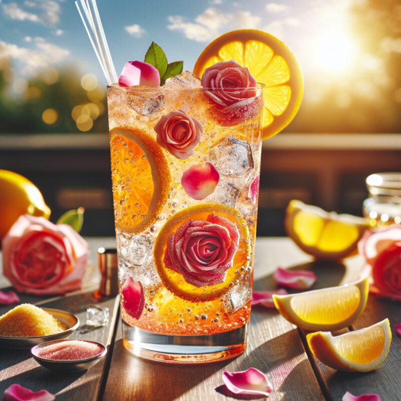 Citrus Rose Splash Mocktail.