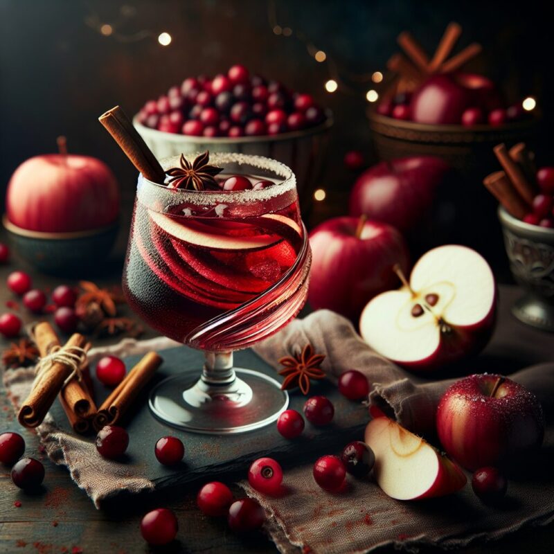 Cranberry Spiced Apple Mocktail.