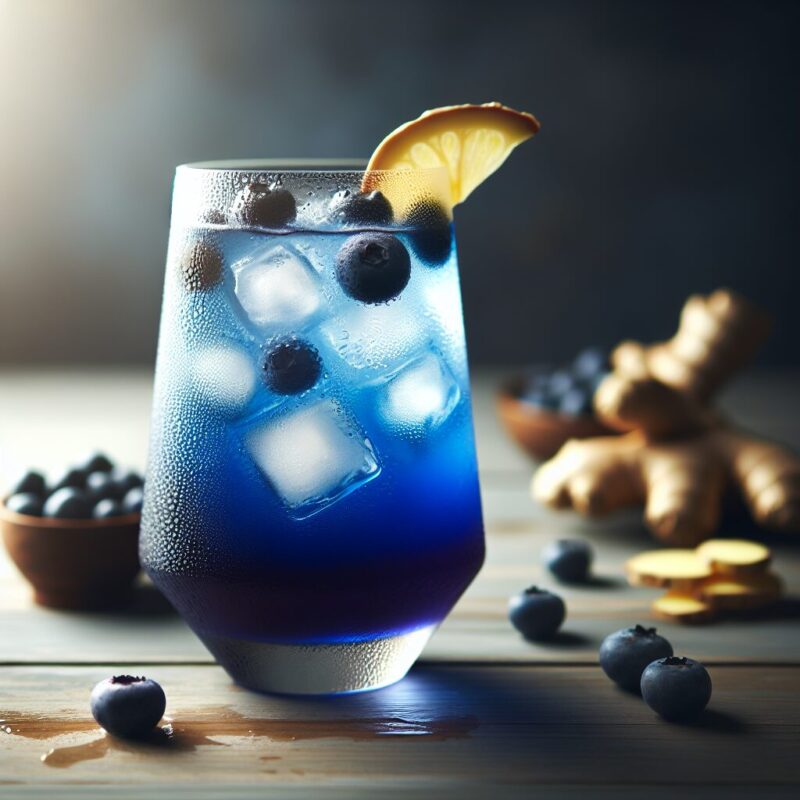 Ginger Blueberry Splash Mocktail.